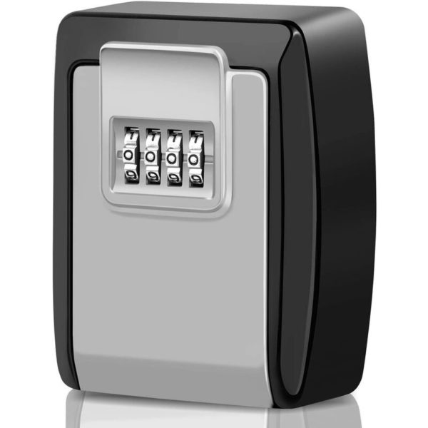 Large key safe wall-mounted key lock box 4 combination resettable, outdoor key safe safe key storage waterproof key cabinet suitable for home garage