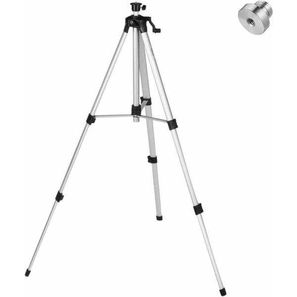 Laser Level Tripod 1.5m Laser Tripod, Telescopic Tripole with Spirit Level and Extra Tripod Adapter 5/8'-11 -FT1500D T-Audace