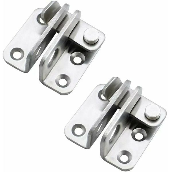 Latches and Latches 2 Pieces Door Latch Padlock Straight Open Hasp Padlock Bolt Door Lock Small Anti-theft Latch Stainless Steel Tiny Padlock Clasp