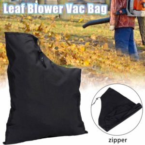 Lawn Shredder Strong Polyester Leaf Blower with Zipper Black