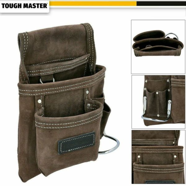 Leather Multi Tool diy Pouch Hammer Loop Tape Holder Tool Belt - Tough Master