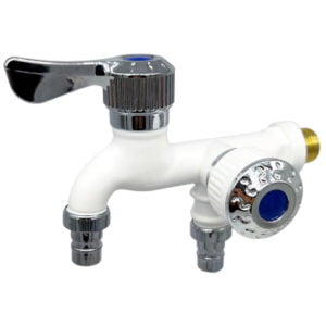 Lifcausal - Dual Control Faucets Double Outlets Water Tap Universal Interface Connector Sink Faucets Home Bathroom Hose Irrigation Fitting Garden