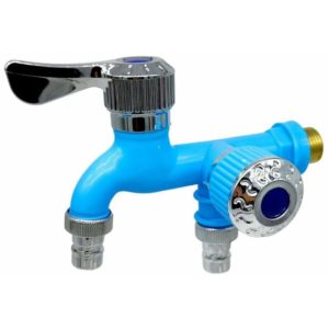 Lifcausal - Dual Control Faucets Double Outlets Water Tap Universal Interface Connector Sink Faucets Home Bathroom Hose Irrigation Fitting Garden