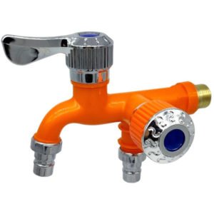 Lifcausal - Dual Control Faucets Double Outlets Water Tap Universal Interface Connector Sink Faucets Home Bathroom Hose Irrigation Fitting Garden