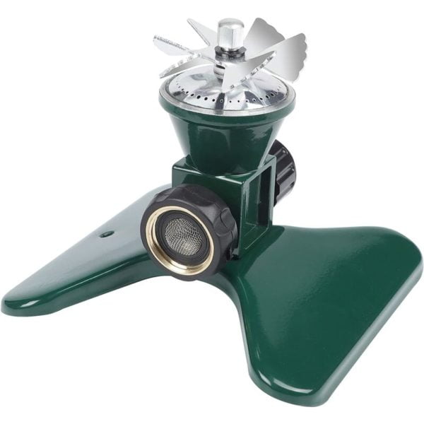 Lifcausal - Lawn Sprinkler Heavy Duty Metal Square Garden Sprinkler 360 Degree Large Area Irrigation Connectable Rotating Automatic Water Sprinklers