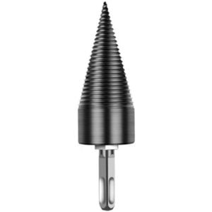 Lifcausal - Wood Splitter Drill Bit Firewood Log Splitter Drill Bit Heavy Duty Drill Screw Cone Driver 42Mm With Removable Square Shank ,Black-42Mm &