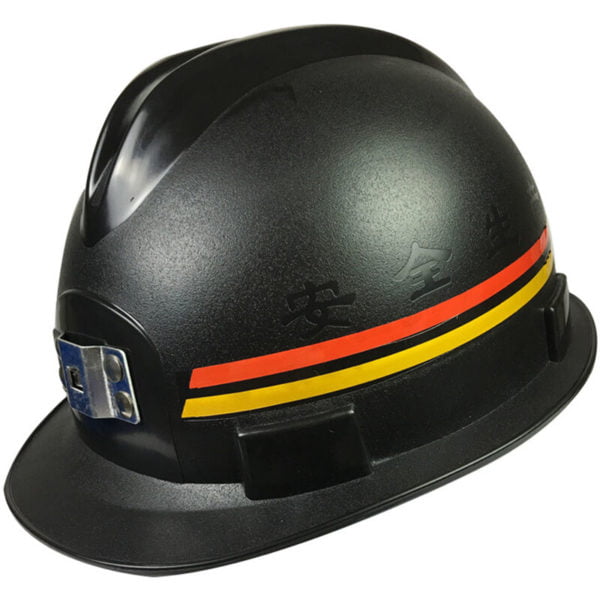 Lifcausal - abs material Miners Helmet Underground Working Helmet Anti-piercing Safety Helmet Construction Working Hard Hat (Black)