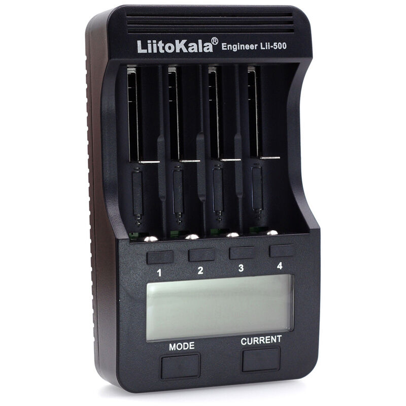 Lii-500 4 Slots Smart Intelligent Battery Charger Kit for 3.7V Li-ion & 1.2V Ni-MH Rechargeable Battery lcd Display - Liitokala