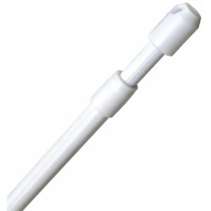Linens Limited Steel Telescopic Extendable Net Rod, White, 80 - 120 Cm