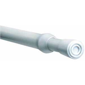 Linens Limited Steel Telescopic Extendable Tension Rod, White, 100 - 150 Cm