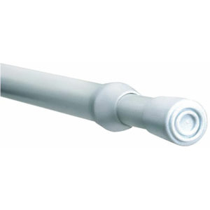 Linenslimited - Linens Limited Steel Telescopic Extendable Tension Rod, White, 200 - 250 Cm