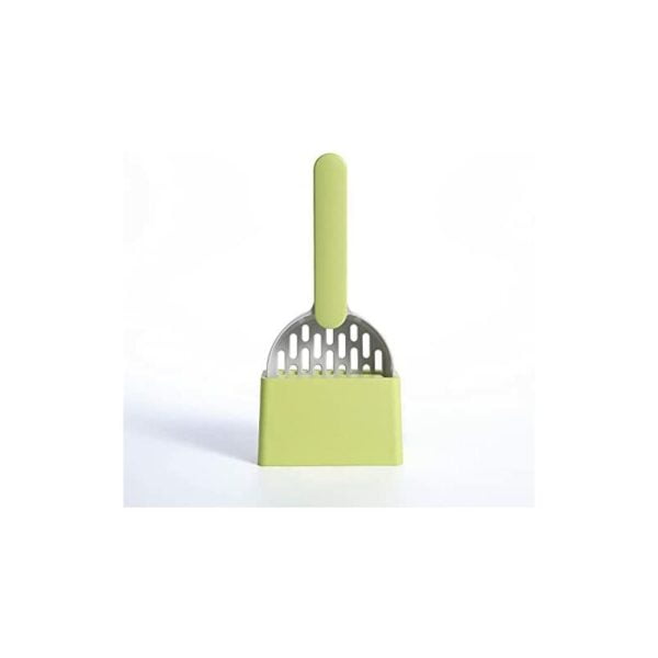 Litter Shovel with Cat Litter Holder - Plastic Cleaning Tool - Suitable for Most Types of Cat Litter.