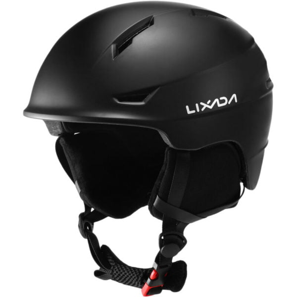 Lixada Snowboard Helmet with Detachable Earmuff Men Women Safety Skiing Helmet with Goggle Fixed Strap Professional Skiing Snow Sports