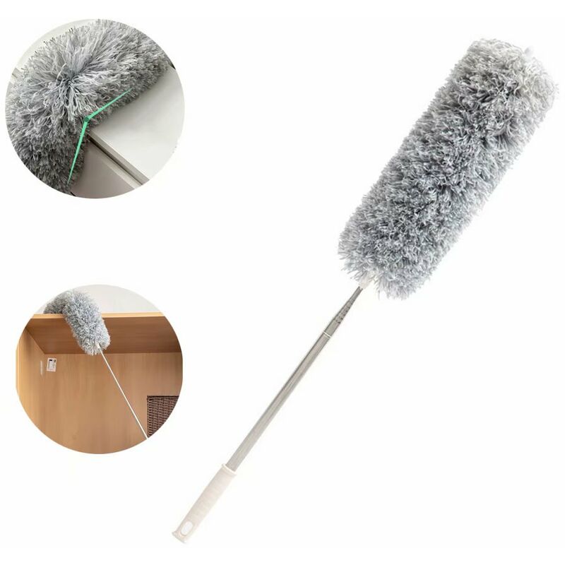 Long extendable telescopic feather duster 90 ° kickable 2.8m Garden