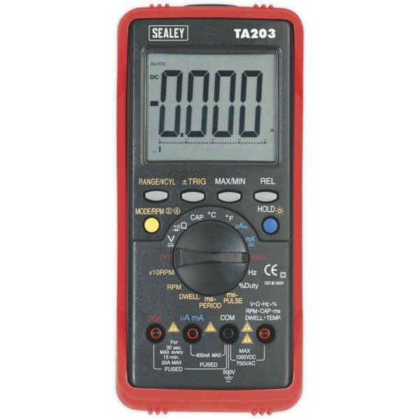 Loops - 15 Function Digital Automotive Multimeter - Bar Graph & pc Link - lcd Display