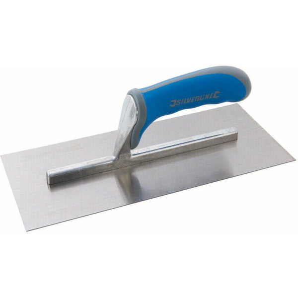 Loops - 280mm x 120mm Steel Plastering Trowel Soft Grip Flat Skimming Finishing Tool