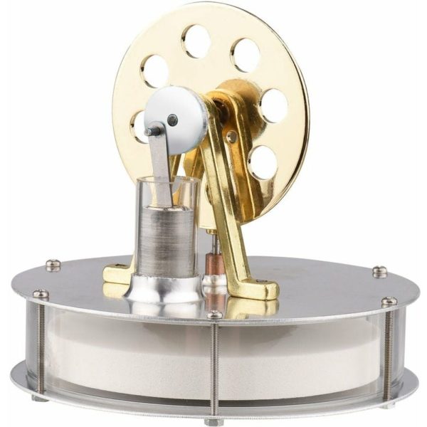 Low Temperature Stirling Engine Assembled Electricity Generator Heat Experiment Physical Generator Model with Flywheel Design Science Experiment diy