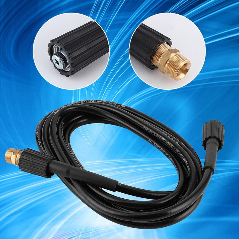 M22 Black Female Jet Wash Extension Female Pressure Washer Hose Tool 15M