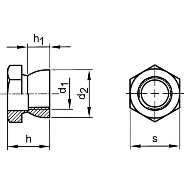 M6-SW10 Security Shear Nut A2- you get 10 - Qualfast