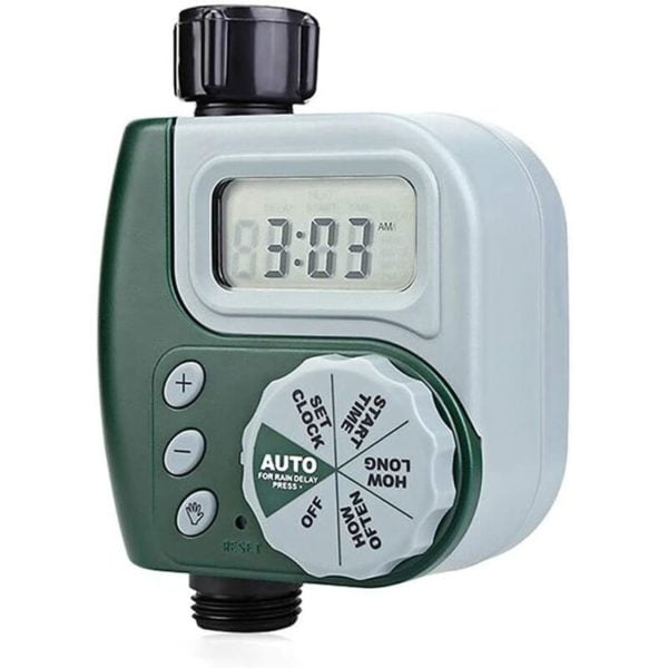 MMDOCO Sprinkler Timer for Watering Lawn Plants, Pool Filling, Digital Control Garden Irrigation Timer with Rainfall