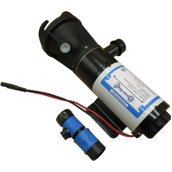 Macerator Toilet Waste Pump 12V (Sewage Grinder Bathroom wc Marine Ocean Blue
