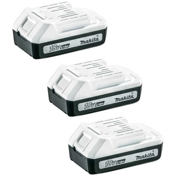 Makita - 3 x BL1815G 18v G-Series 1.5ah Lithium Ion Battery HP457D DF457D