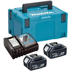Makita - BL1850 18v 2 x 5.0ah Lithium Batteries DC18RC Fast Charger + Makpac Case