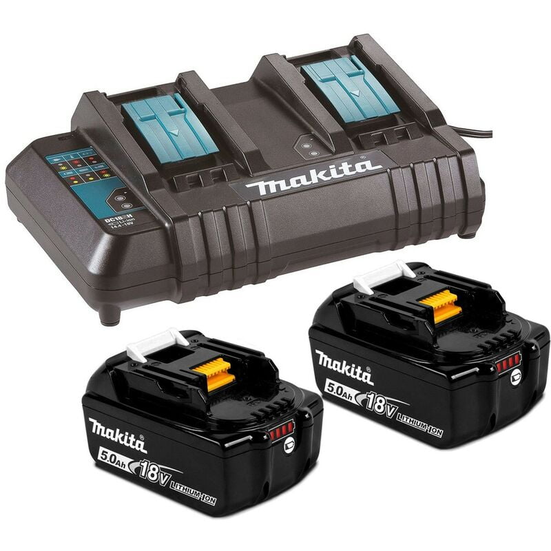 Makita Bl V X Lxt Ah Lithium Ion Batteries Dc Sh Dual Port Charger Garden