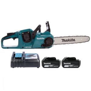 Makita DUC353 18V / 36V LXT Brushless 35cm / 14" Chainsaw With 2 x 5.0Ah Batteries & Charger