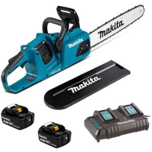 Makita DUC405CT2 Twin 18v / 36v LXT Brushless Chainsaw 400mm 2x 5.0ah