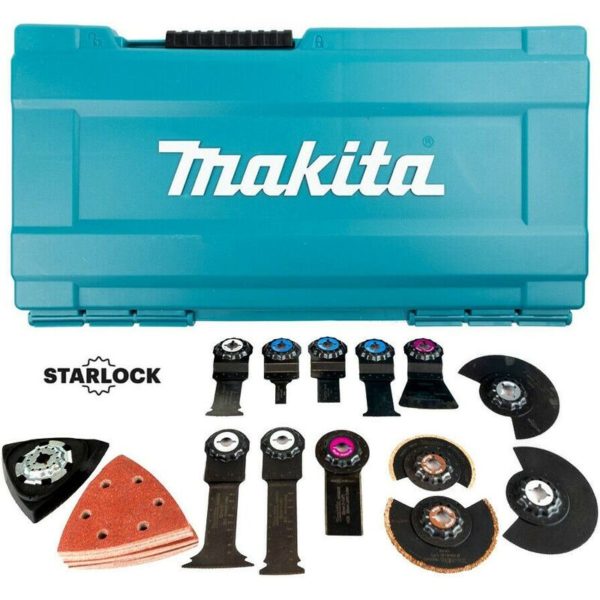 Makita Starlock Multi Tool 44 Piece Set Plunge Segment Blade Sanding Sheet DTM52