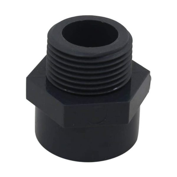 Male pvc threaded end 20 25 32 40mm swimming pool screw end pvc joint fitting pvc threaded sleeve (Internal Diameter 25mm - 3/4 thread)