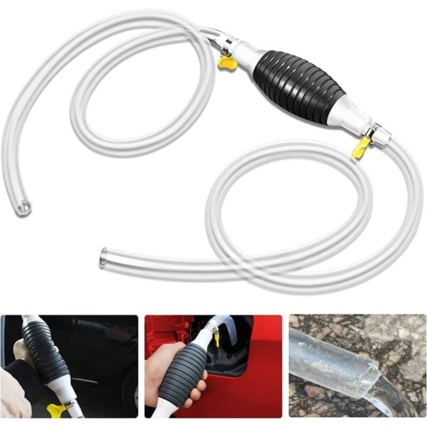 Manual Fuel Pump Gasoline Hand Pump Hose Gas Fuel Pump Manual Fuel Pump Primer Bulb Fuel Fuel Delivery Pump with 2M Siphon Hose