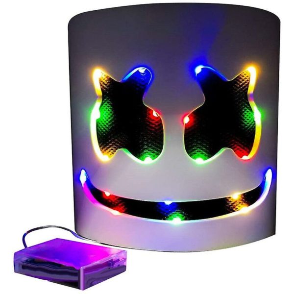 Marshmello led Mask dj Cosplay Helmet Marshmello Costume Mask Light Up led Mask Party Cosplay Colorful Mask