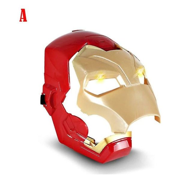 Marvel Avengers 4 Iron Man Captain America Mask Light Sound Helmet Open Mask For Children Halloweenc A THSIDNE