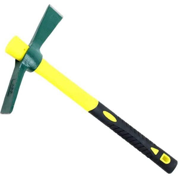 Mattock hoe Micro Pickaxe Ax Tool Gardening Weeding Mini Pickaxe Steel Fiberglass Handle Tree Pickaxe Pickaxe Garden Farm Tool 38.5 22.5 Cm