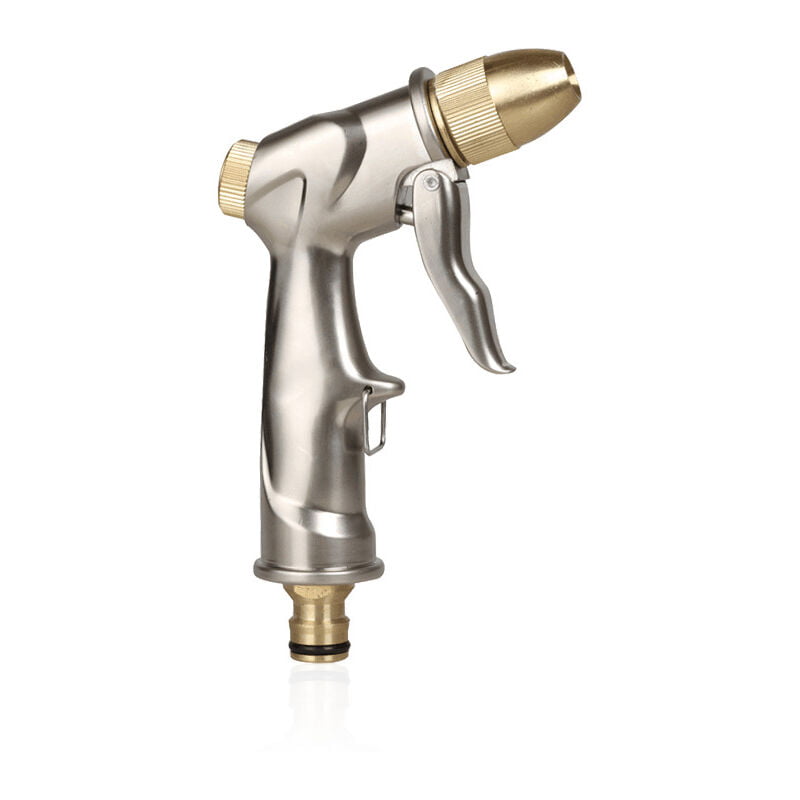 Metal Watering Gun, High Pressure Water Gun Sprayer, Heavy Duty Garden Water Gun, for Car Wash, Plant Watering, Short Pet Shower