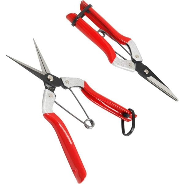 Micro-Tip Pruning Shears, Hand Pruner Snips Florist Garden Scissors with Silicone Protective Sleeve, Perfect for Cutting Buds, Flowers, Vegetables