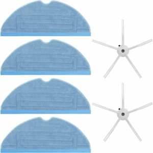 Microfiber Cleaning Cloths for Roborock S7 S7 Plus T7 T7 Plus Roborock S7 Mop Robot Vacuum Cleaner Spare Parts Accessory Kit 4 cloths and 2 side