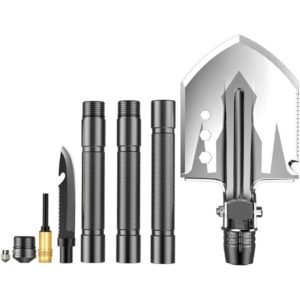 Military Folding Shovel, Portable Multifunctional Tactical Tool, Outdoor Camping Shovel, Outdoor Survival, Hiking, Hunting, Fishing, Expedition,