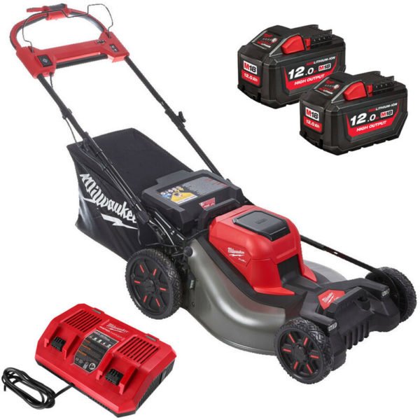 Milwaukee - M18 F2LM53-122 Twin 18V Fuel 530mm Self-Propelled Lawn Mower with 2x 12.0Ah Batteries