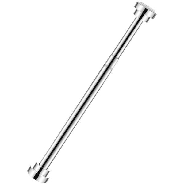 Mimiy - Stainless Steel Telescopic Rod No Drilling Shower Curtain Rod - Adjustable by Rotation - Firmer and Safer Than Shower Rod, Clothes Rod.