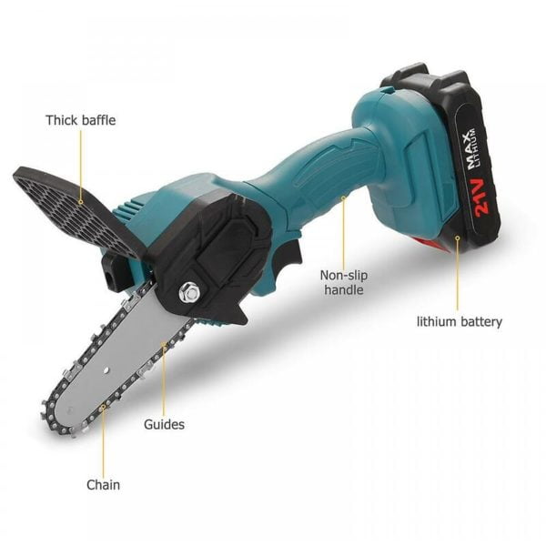 Mini Battery Chainsaw, 4 Inch Cordless Electric Chainsaw, Mini Rechargeable Electric Chainsaw