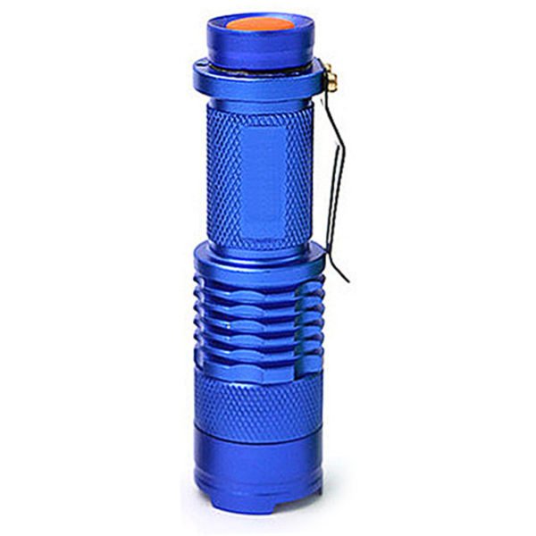 Mini Telescopic Zoom Rechargeable Flashlight - blue