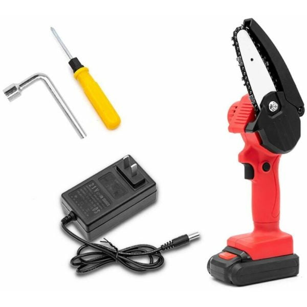 Mini cordless electric chain saw rechargeable wood saw one-handed electric saw - chain