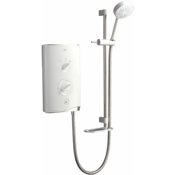 Mira Sport Thermostatic Electric Shower 9.8kW White & Chrome