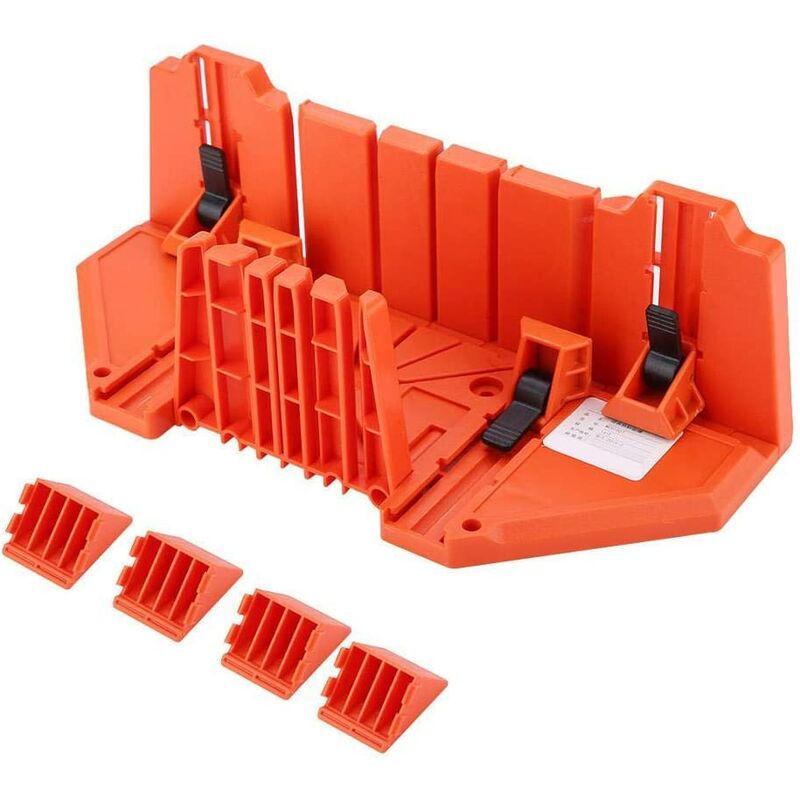 Miter Box, Precise Cutting Box, 0° 22.5° 45° 90° Multi-Angle Cutting Miter Pliers Miter Jig, Plastic Cutter Tool for diy Woodworking - Readcly