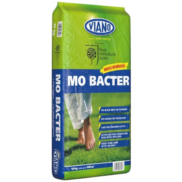 Mo Bacter Organic Lawn Fertiliser and Moss Killer 10kg - Viano