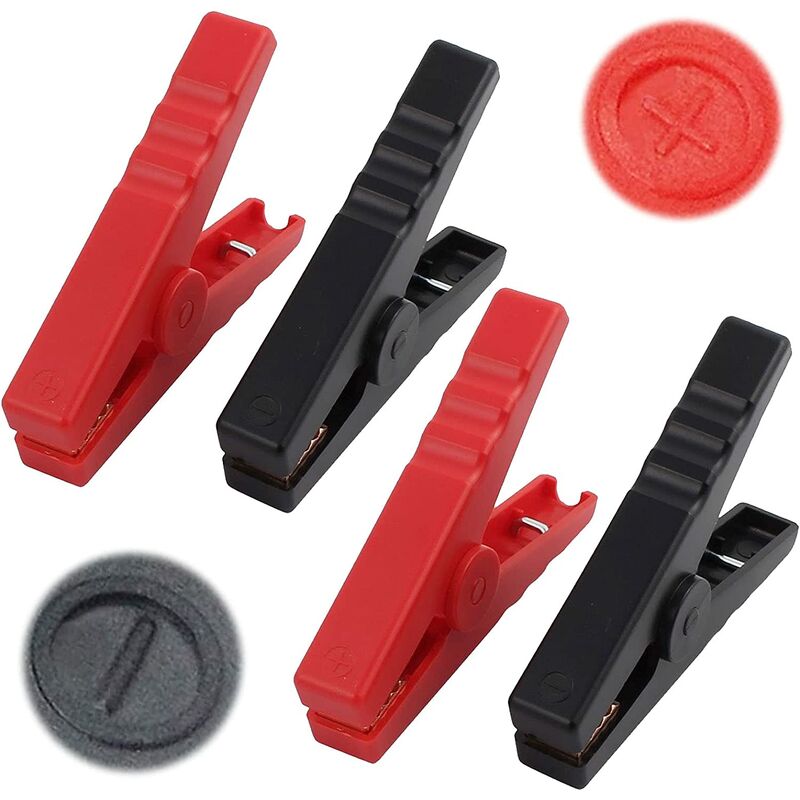 Monly - Copper Alligator Clips Alligator Clips Battery Electric Crocodile Clips Alligator Clips Black Battery Alligator Clips, Battery Clips for Car