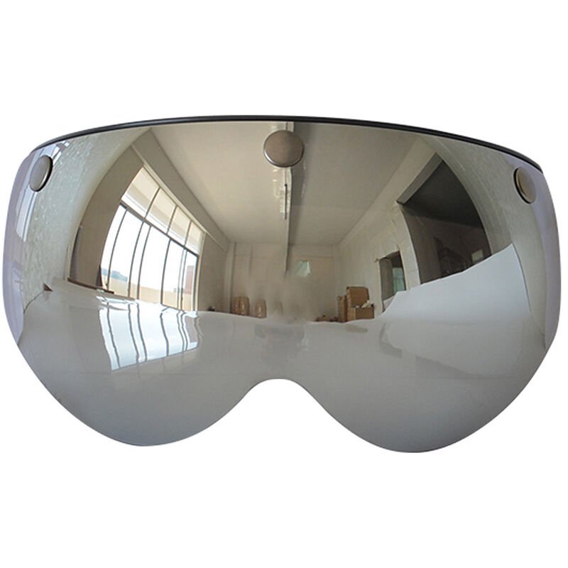 Motorcycle Anti-UV Anti-Scratch Helmets Lens Retro Fashion Visor Wind Shield Lens Universal for Standard 3-Snap Open Face Helmets, Silver